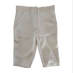 DELPHINE MURAT -  UP THE KNEE BERMUDA - STRETCH SATIN - IVORY - XS